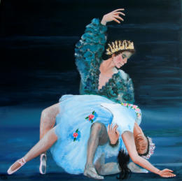 Coppia di ballerini - Acrilico su tela - 60x60 - 2015