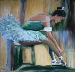 Ballerina Verde - Acrilico su tela - 60x60 2015