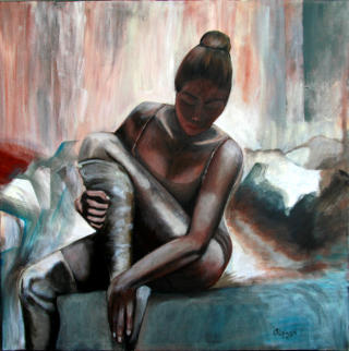 Ballerina seduta - Acrilico su tela 60x60 - 2015