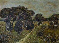 Donne di S. Rossore - 30x40 - olio su tela