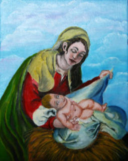 Madonna col Bambino - Olio su tela - Non disp.